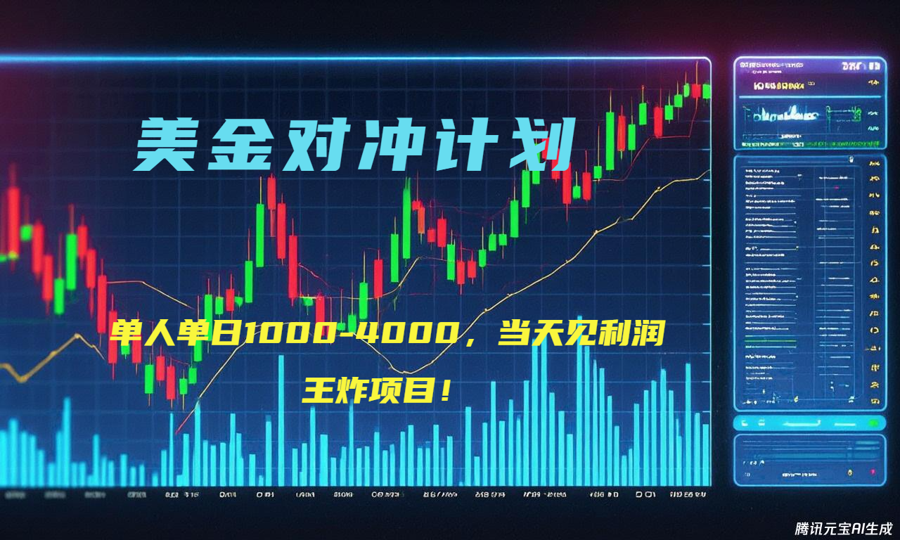2025年最暴力项目“美金先登计划”最新最强对冲战法，每日实际收益1K-4K-启云分享