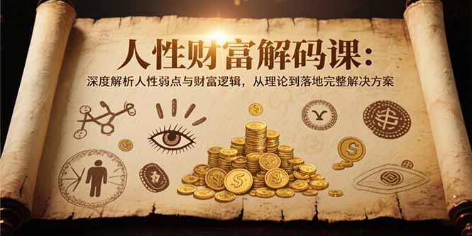 人性财富解码课6.0：深度解析人性弱点与财富逻辑，理论到落地完整解决方案-启云分享