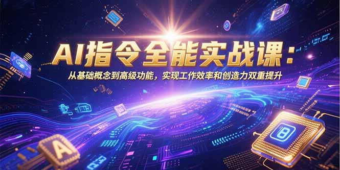 AI指令全能实战课：从基础概念到高级功能，实现工作效率和创造力双重提升-启云分享