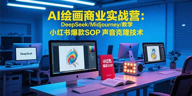 AI绘画商业实战营：DeepSeek/Midjourney/教学 小红书爆款SOP 声音克隆技术-启云分享