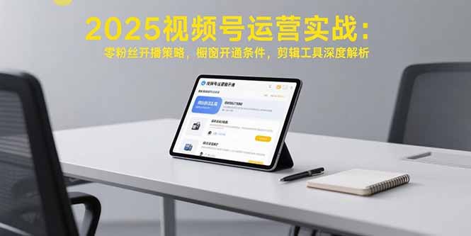 2025视频号运营实战：零粉丝开播策略，橱窗开通条件，剪辑工具深度解析-启云分享