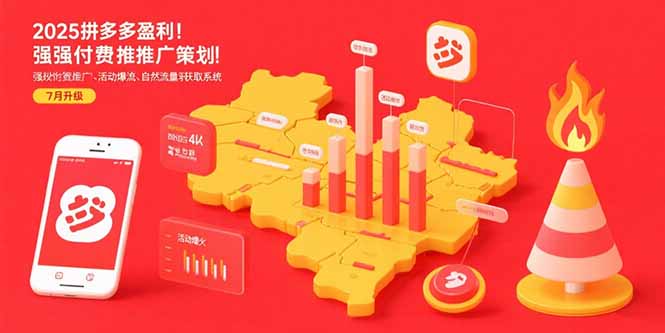2025拼多多盈利地图：强付费推广策略/活动爆流/自然流量获取系统(7月更新-启云分享
