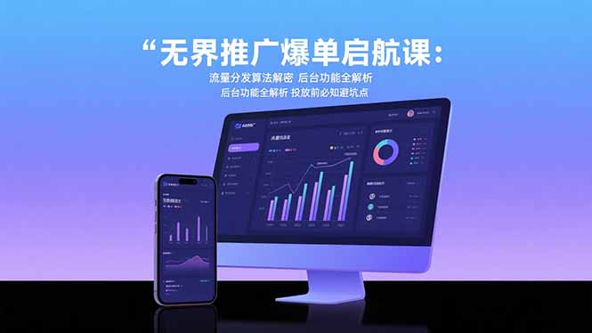 无界推广爆单启航课：流量分发算法解密 后台功能全解析 投放前必知避坑点-启云分享