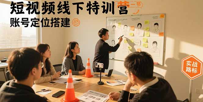 短视频线下特训营：账号定位搭建/口播号拍摄剪辑/直播间流量入口/变现实战-启云分享