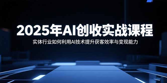 2025年AI创收实战课程：实体行业如何利用AI技术提升获客效率与变现能力-启云分享