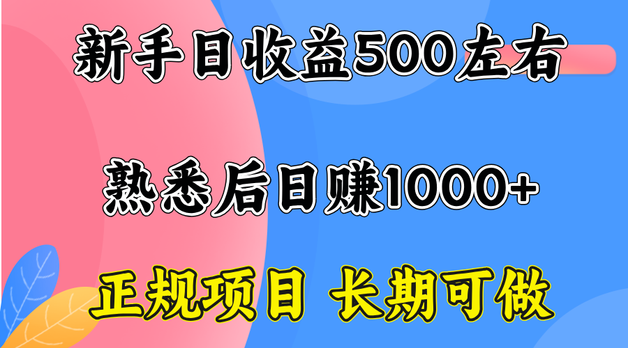 一台电脑，前期日收益300-500，熟练后日入1000左右-启云分享
