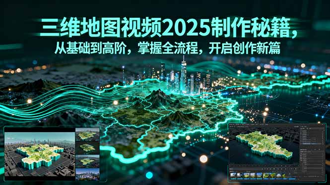 三维地图视频2025制作秘籍，从基础到高阶，掌握全流程，开启创作新篇-启云分享