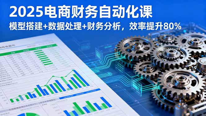 2025电商财务自动化课,模型搭建+数据处理+财务分析,效率提升80%-启云分享