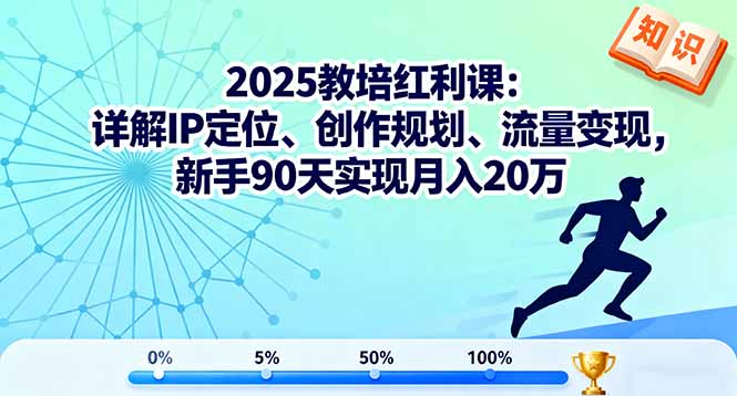 2025教培红利课：详解IP定位、创作规划、流量变现，新手90天实现月入20万-启云分享