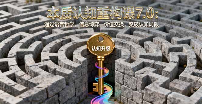 本质认知重构课7.0：通过语言哲学、信息博弈、价值交换，突破认知局限-启云分享