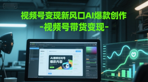 视频号变现新风口AI爆款创作-视频号带货变现-启云分享