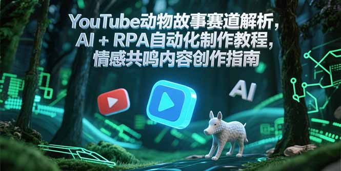YouTube动物故事赛道解析,AI+RPA自动化制作教程,情感共鸣内容创作指南-启云分享