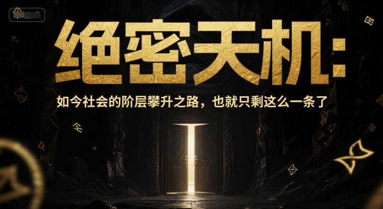 付费文章：绝密天机：如今社会的阶层攀升之路，也就只剩这么一条了-启云分享