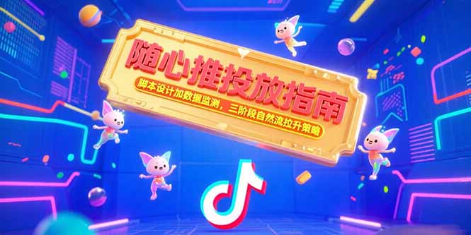 随心推投放指南，脚本设计加数据监测，三阶段自然流拉升策略-启云分享