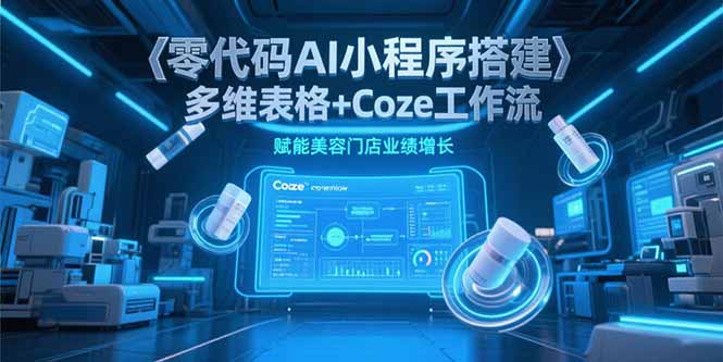 零代码AI小程序搭建，多维表格+Coze工作流，赋能美容门店业绩增长-启云分享
