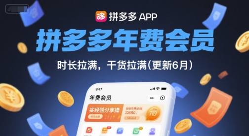 拼多多年费会员，实经验分享操，时长拉满，干货拉满(更新6月)-启云分享