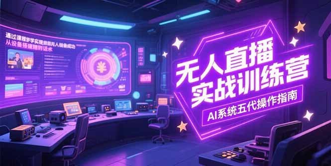 无人直播实操训练营，从设备搭建到话术，AI系统五代操作指南(7月更新-启云分享